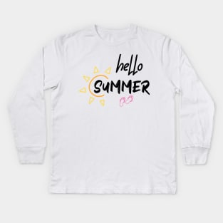 goodbye school hello summer vibes Kids Long Sleeve T-Shirt